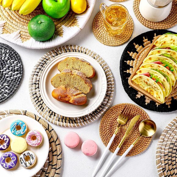 11 Pcs Boho Hanging Wall Basket Decor Handmade Woven Basket Wall Decorative Boho - Picture 6 of 6